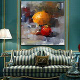 Hand Painted Oil Painting Fruit Still Life Abstract Canvas Mural