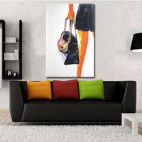 Hand Painted Modern Abstract Fashion Girl Oil Painting On Canvas Wall Art Hotel Decoration