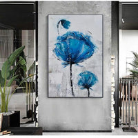 art Hand Painted Scandinavian Flower Canvas Art flower Painting Decoration Wall