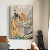 Hand Painted Impressionist Flying Girl Painting On Canvas Wall Art Decoration