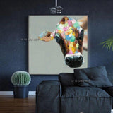 Cow Oil painting On Canvass Painting Canvas Pop art Cattle modern Abstract Hand Painted