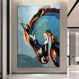 Hand Painted Running Horse Oil Painting On Canvas Wall Art Animal For Europe Classical Room Decoration