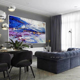 Hand Painted Painted Thick Colorful Painting Modern Contemporary Abstract Wall Art Extra Canvas For Office