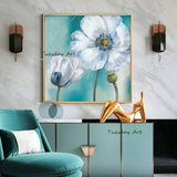 Oil Painting Hand Painted Texture Flower On Canvas Modern Decoration Abstract Wall Art Canvass