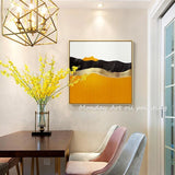 Abstract picture Hand Painted Canvas Art gold bedroom Modern home decoration wall painting