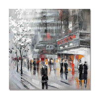 Abstract Modern Landscape York City Street View Hand Painted On Canvas For Living room