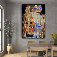 Hand Painted Canvas Scandinavian Gustav Klimt by The Three Ages of Woman Oil Painting