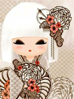 DIY Diamond Painting Cartoon Full Square Japan Dolls 5d Diamond Painting Picture Of Rhinestone Mosaic