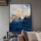 Contemporary Seascape Hand Painted Abstract Minimalist Modern Wall Art Decorative