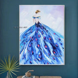 Modern Hand Painted Sexy Woman Dance Ballet Artwork Wall Canvas Art