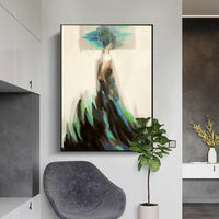 Hand Painted Impression Woman Abstract Art People Oil Painting Canvas Decor