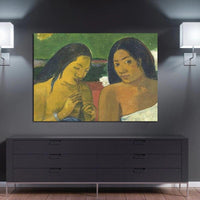 Paul Gauguin Hand Painted Art Hand Painted Oil Painting Two Women Figure Impressionism Abstract Retro Room Decors