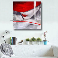 High Quality Artist Hand Painted Abstract Lady Figure on Canvas Sexy Lady with Red Hat for Wall Decor