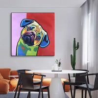 Cartoon Oil Painting Hand Painted Pets On Canvas Modern Artists Paintingative For Kid Room