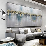 Hand Painted Modern Gold Wall Art Canvas Painting wall hotel wall Decor