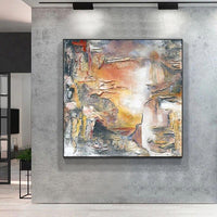 Hand Painted 3d Thick On Canvas Abstract Lake Landscape Wall Art Modern Abstract