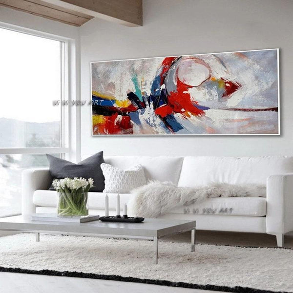 Modern Contemporary Bright Color Artwork Colorful Abstract Hand Painted Painting Canvas For Office