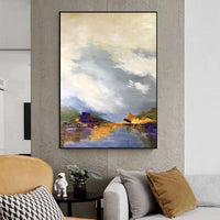 Modern Hand Painted Oil Painting Abstract Home On Canvas Unframed