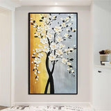 Hand Painted Oil Painting On Canvas New Hand Painted knife Flower Tree Abstract