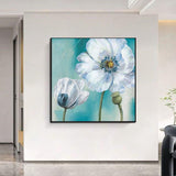 Hand Painted Flower Modern Minimalist Decorative Painting Aisle Entrance Hallway Mural Painting Light