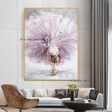 Hand Painted Beautiful Girl Dance Painting on Canvas Art Modern