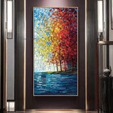 Free shipping Hand Painted Oil Painting Knife Painting Landscapes Porch Corridor Household Decorative