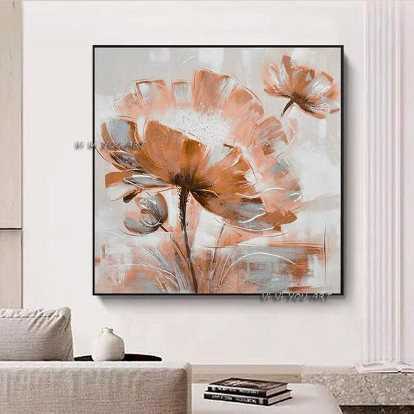 Hand Painted oil painting modern abstract flowers dandelion canvas painting home decoration painting living room wall art