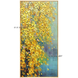 Hand Painted Abstract Wall Art Modern Minimalist Flowers Canvas For Living