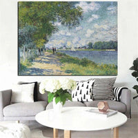 Hand Painted Impressionism Claude Monet The Seine At Argenteuil Oil Painting for