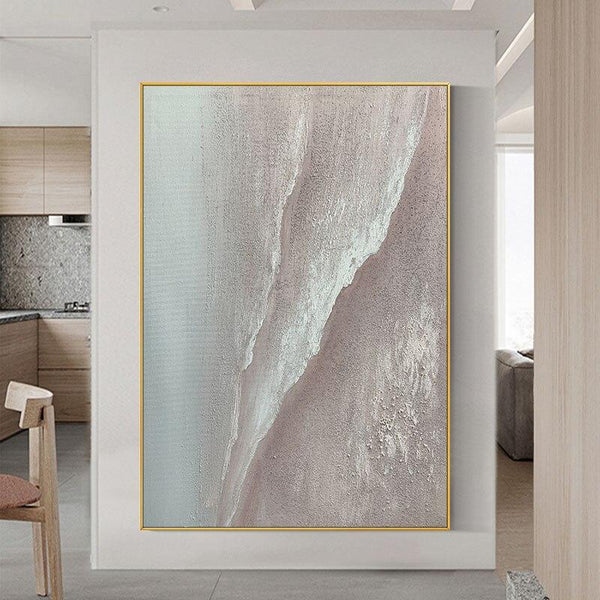 Abstract Hand Painted Oil Painting Waves Beach Landscape Office Hotel