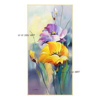 Flowers Abstract Modern Hand Painted Painting