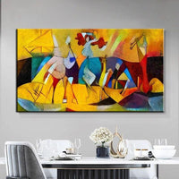 Hand Painted Vassily Kandinsky Famous Oil Painting Room Paintings