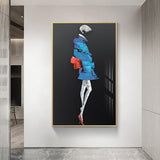 Oil PaintingHand Painted People Woman Simple Abstract On Canvas Home Wall