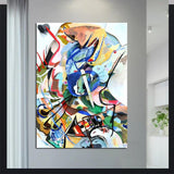 Hand Painted Wassily Kandinsky Abstract Art Oil Painting Famouss Presents