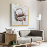 Art Hand-Painted Abstract Oil Modern Minimalist Romantic Daisy American Dining Room