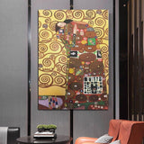 Hand Painted Classic Gustav Klimt meets ﹝Fulfillment﹞Abstract Oil Painting Arts