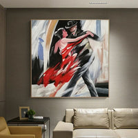 Hand Painted Art Oil Painting People Abstract Impression Tango Dance Corridor Office