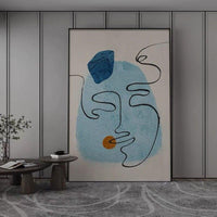 Style Hand Painted Abstract Line Oil Painting Art Canvas Poster Home Living Simplicity