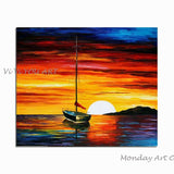 Hand Painted Abstract Landscape knife Canvas Painting Modern Luxury