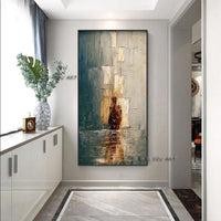 Hand Painted Sailboat Seascape Abstract On Canvas Modern Bedroom