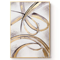 Hand Painted Modern Gold Wall Art Canvas Painting wall hotel wall Decor