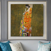 Classic Hand Painted Gustav Klimt Hope 2 Abstract Oil Painting on Canvas Modern Arts Room