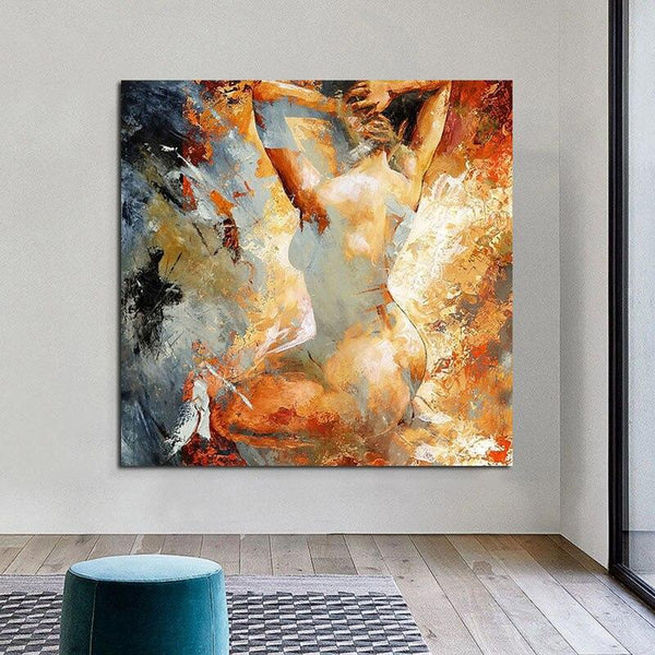 Hand Painted Oil Paintings Impression Character Nude Abstract Wall Art Rooms