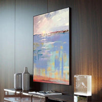 Hand Painted Oil Painting Seascape Landscape Abstract Painting Hand Painted Modern On Canvas