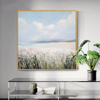 Modern Landscape Hand Painted Knife Oil Painting Canvas Texture Hallway As