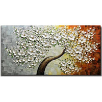 Hand Painted 3Dflower Flower oil painting Abstract art Hand Painted Modern Gold tree