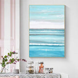 Blue Abstract Sea Landscape Hand Painted Oil Painting On The Canvas Posters Wall Art