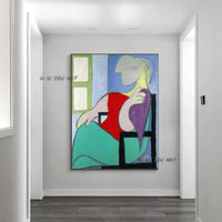 Hand Painted Picasso home Decorative Woman At the Window picture Picasso Canvas for Home Room Decor