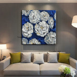 Hand Painted Oil Paintings Abstract Flower On Canvas Wall Art Wall Adornment Painting For Live Room