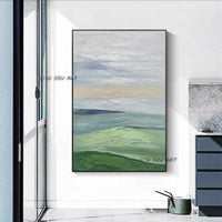 Hand Painted Abstract Wall Art Landscape Minimalist Modern On Canvas Decorative